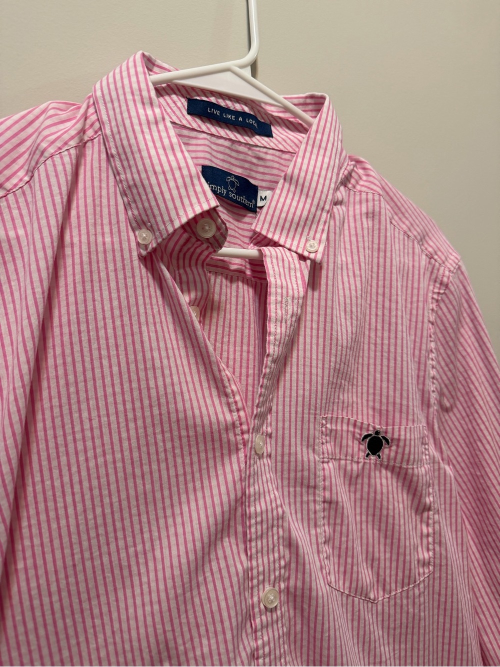 Simply Southern Pink & White Striped Button-Down Shirt